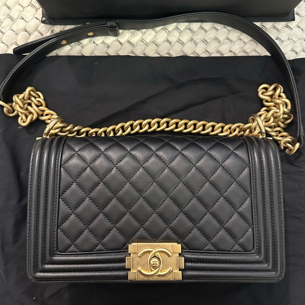 Chanel Medium Boy Bag Gold Hardware